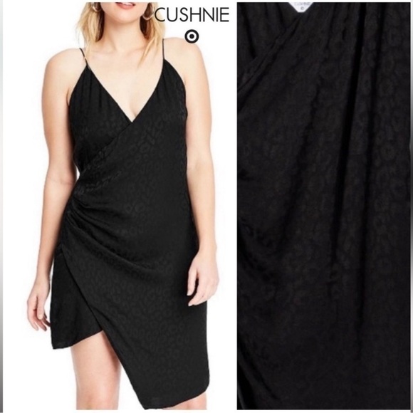 Cushnie x Target Asymmetrical Black Leopard Print Dress - Size 4 - Picture 2 of 6